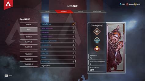 RottedMinx's Apex Legends Overview Stats .